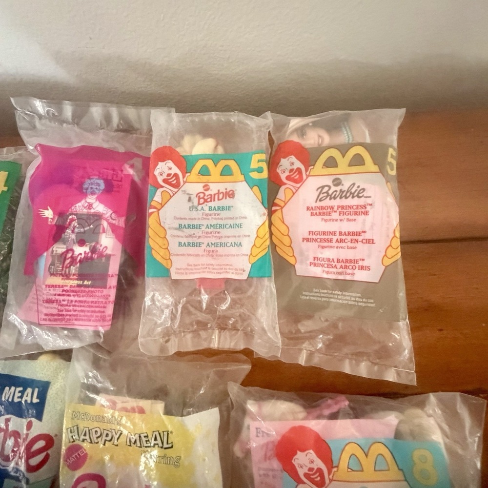 New Sealed Lot‎ of 11 Vintage Mcdonald's Barbie Theme Happy Meal Toys 1990s Era